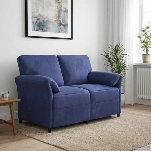 2-sits soffa Polisblå 138 x 83 x 95 cm Sammet