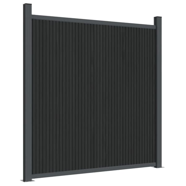 Staketpanel grå 1564x186 cm WPC