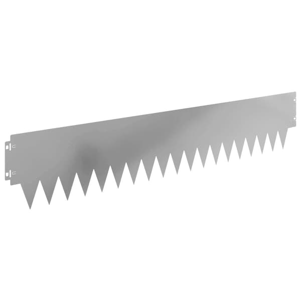 Kant för gräsmatta 20 pcs 103 x 20 cm metall Silver