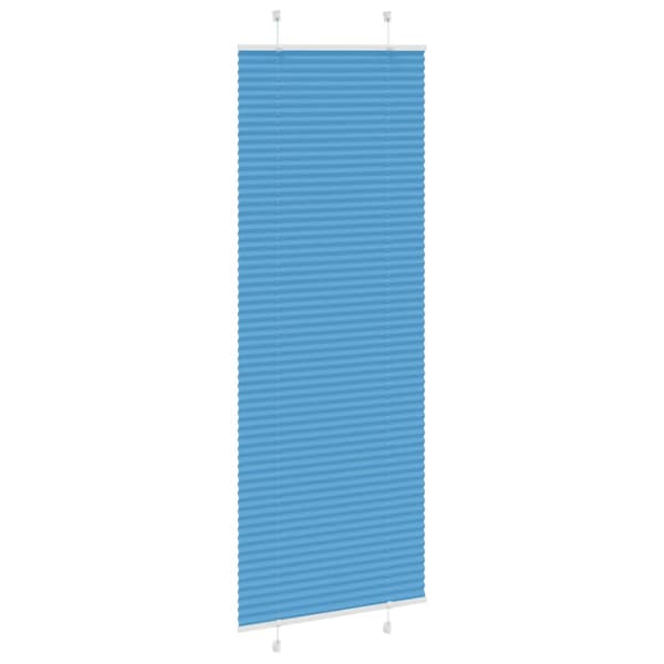 Plisserad persienn blå 80x200 cm tyg bredd 79,4 cm polyester
