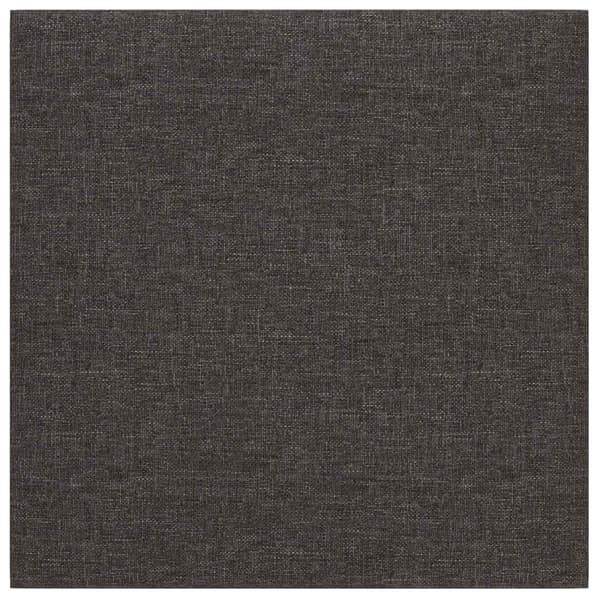 Väggsänggavel 12 pcs Mörkgrå 30 x 30 cm tyg