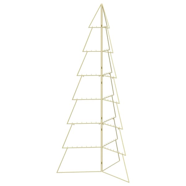 Metall julgran KUOPIO 210 cm Stål Guld