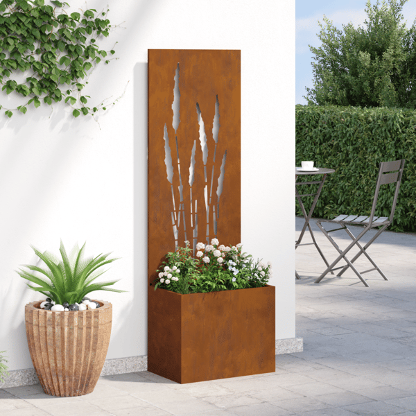 Trädgårds integritetsskärm Rostig 50 x 32 x 150 cm cortenstål
