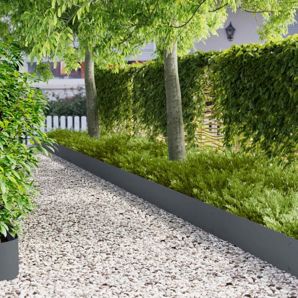 Kant för gräsmatta 20 pcs 103 x 25 cm Stål Antracit
