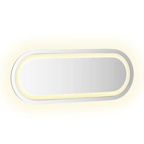 Badrumsspegel LED 40x15 cm oval