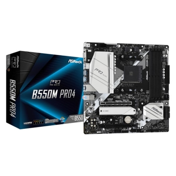 ASRock B550M Pro4 - moderkort - micro ATX - Socket AM4 - AMD B550