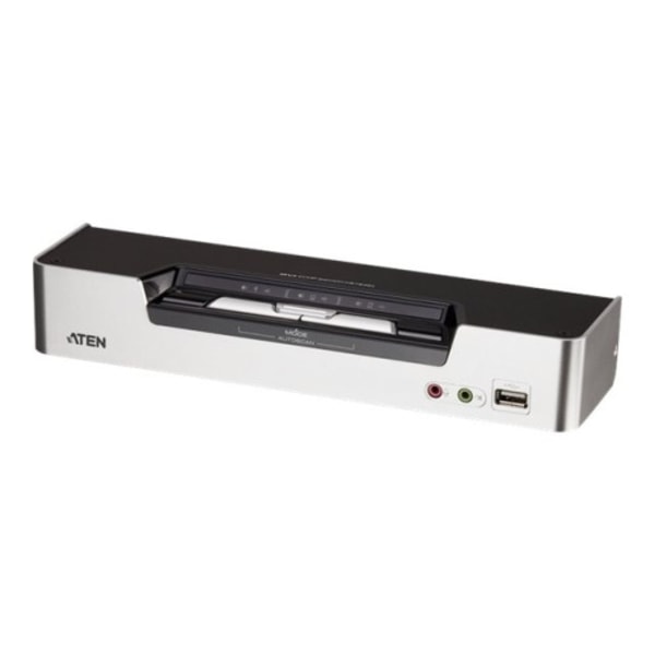 ATEN USB DVI Dual View KVMP Switch CS1642A - omkopplare för tangentbord/video/mus/ljud/USB - 2 portar Svart, Silver
