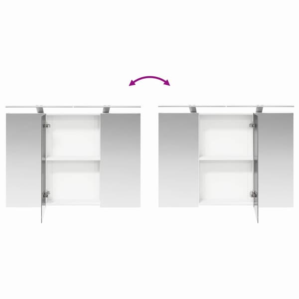 Badrumsmöbelset 4 pcs Vit Konstruerat trä och glas