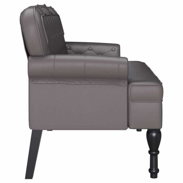 Chesterfield Bänk Grå 119,5 x 64,5 x 75 cm Konstläder