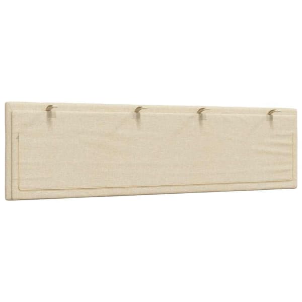 Headboard Cushion "Hanko" Cream 180 cm Fabric