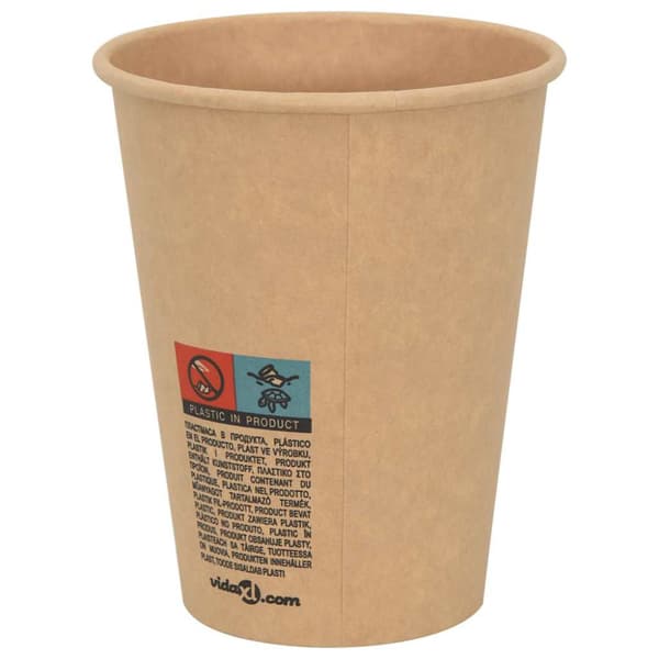 Kaffekoppar i papper 1000 st 12oz 300ml brun