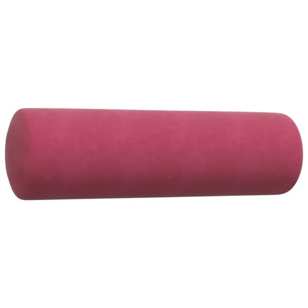 Soffgrupp med dynor och bolster 3 delar vinröd sammet