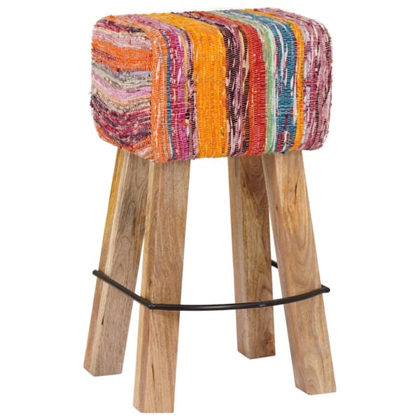 Barpall 2 st Flerfärgsdesign 44 x 33 x 74 cm Äkta läder