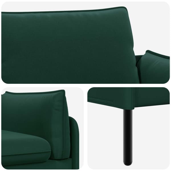 2-sits soffa 2-sits Mörkgrön 188 x 81 x 89 cm Sammet