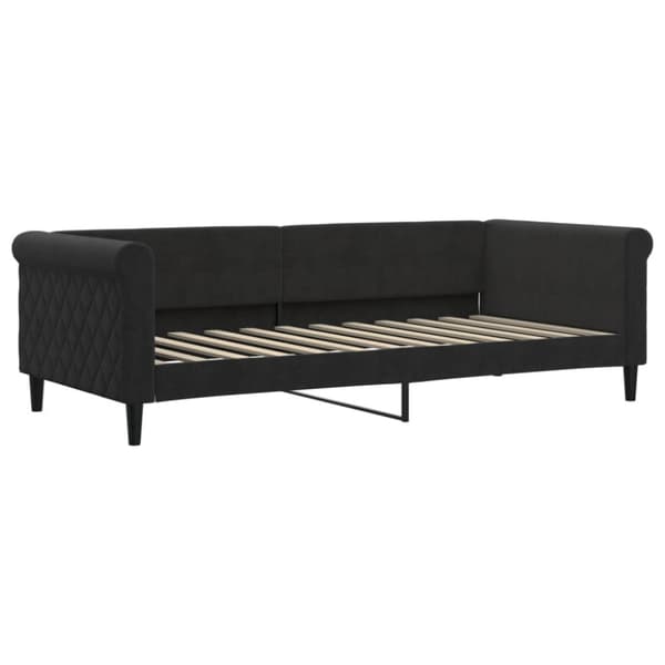 Dagbädd utdragbar svart 90x200 cm sammet