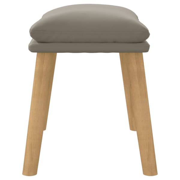 Fotpall ljusgrå 45x29,5x35 cm sammet