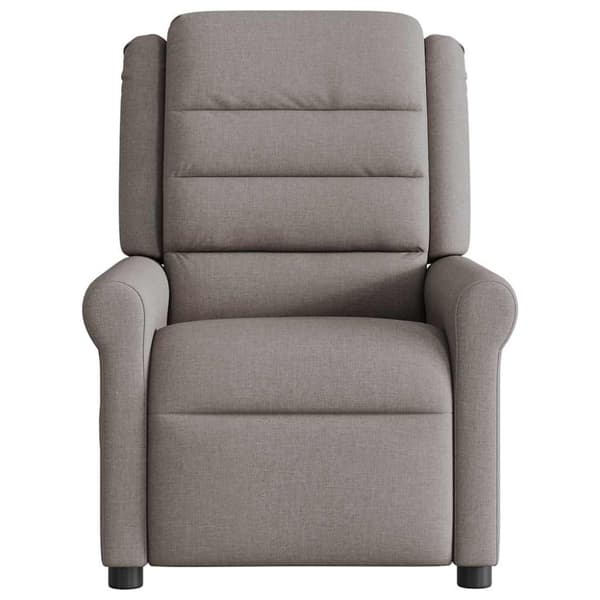 Massagefåtölj taupe tyg