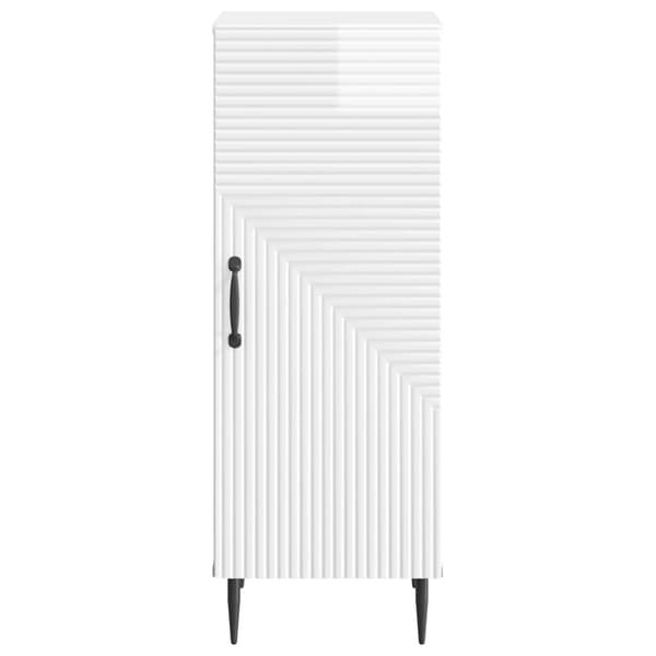 Sideboard Vit högglans 33 x 34,5 x 89,5 cm Konstruerat trä