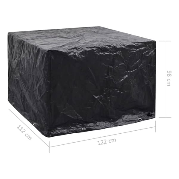 Överdrag för trädgårdsmöbler 8 öljetter 122x112x98 cm