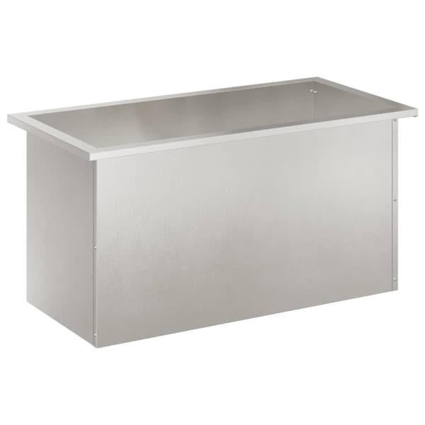 Odlingslåda med LED Silver 40 x 80 x 40 cm Rostfritt stål