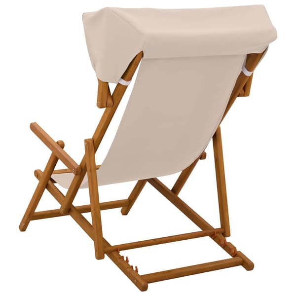 Deck Chair 3 Position Massiv Eukalyptus Trä Beige