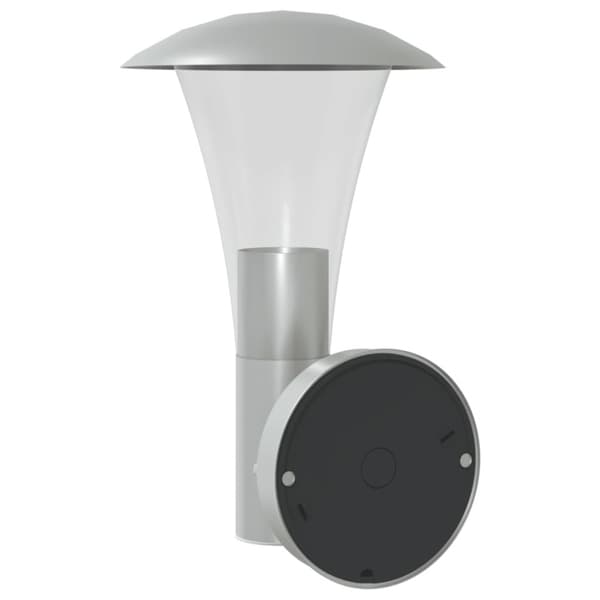 Utomhusvägglampa 2 st silver rostfritt stål