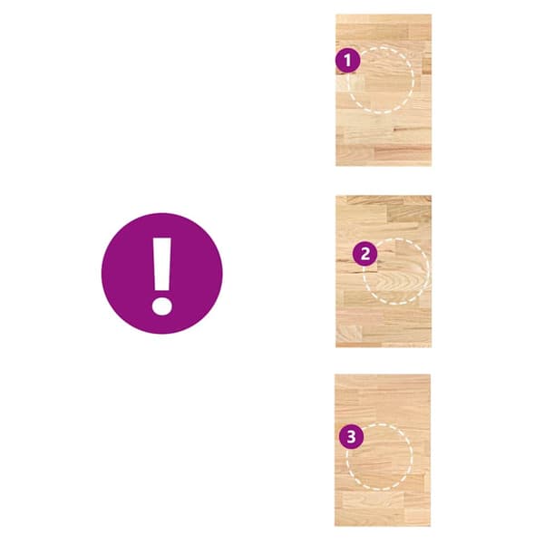 Köksbänkskiva 40x63,5x4 cm massiv ek rektangulär
