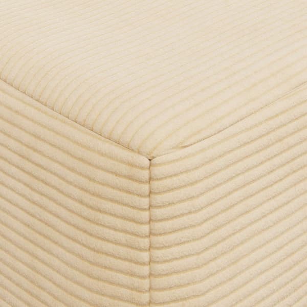 Fällbar Soffbed Gräddvit 120 x 60 x 49 cm Tyg