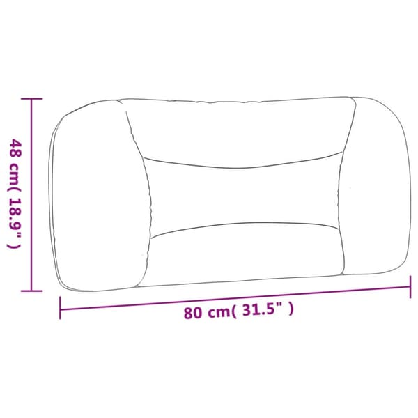 Headboard Cushion "Hvar" Dark Grey 80 cm Fabric