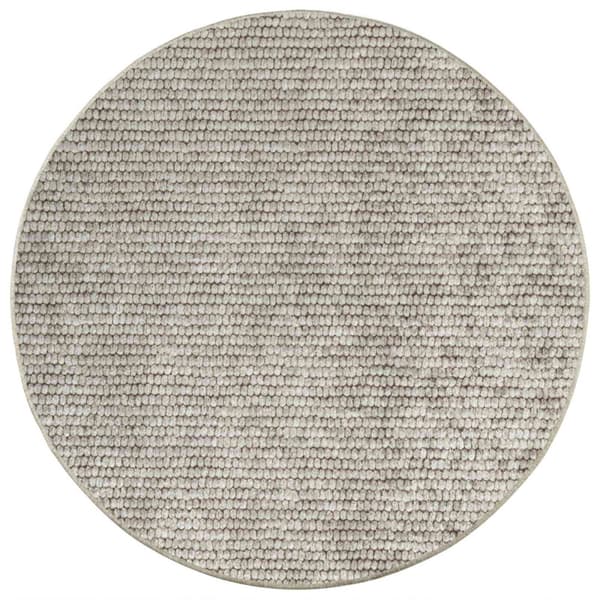 Matta Beige Ø 120 cm 100% Polyester 3 mm Tvättbar