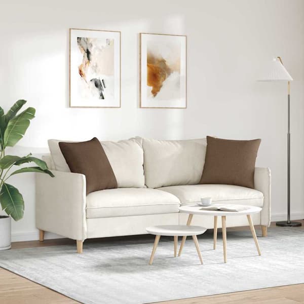 Sofakuddar 2 pcs Brun 50 x 50 cm tyg