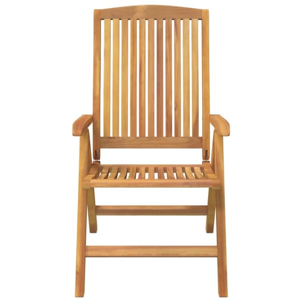 Fällbara fåtöljer med dynor, 6 st, massivt trä, teak