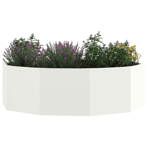 Planteringskärl Vit 120 x 120 x 35 cm Stål
