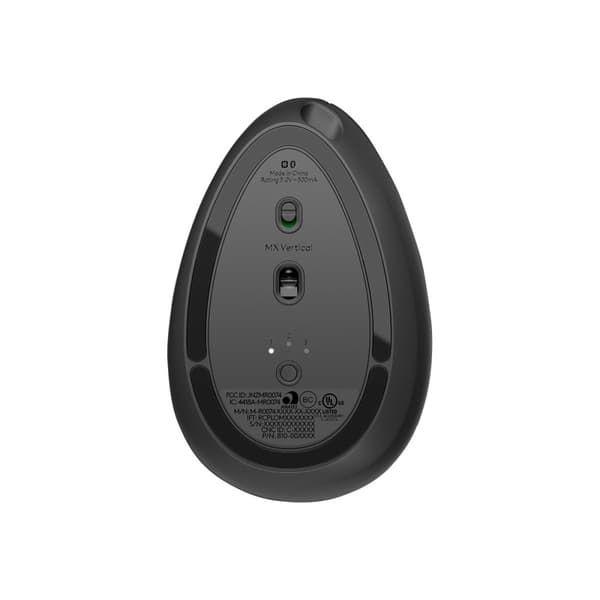 Logitech MX Vertical - vertikal mus - USB, Bluetooth, 2.4 GHz - grafit