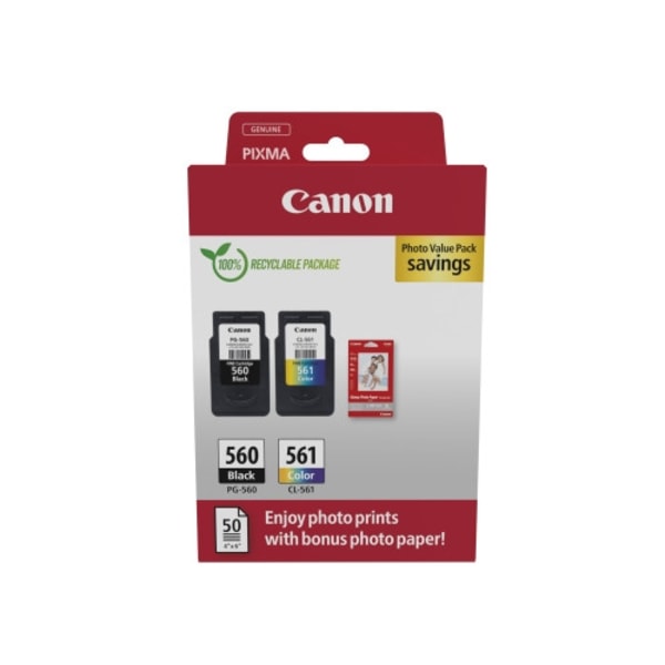 Canon 3713C008 bläckpatroner 2 styck Original Svart, Cyan, Magenta, Gul