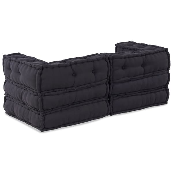 Modulsofa enhet 2 pcs Antracit 140 x 70 x 56 cm Tyg