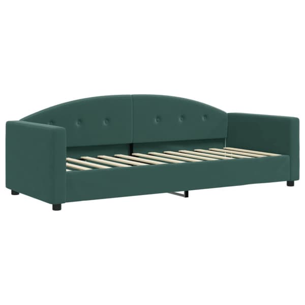 Dagbädd med madrass mörkgrön 80x200 cm sammet