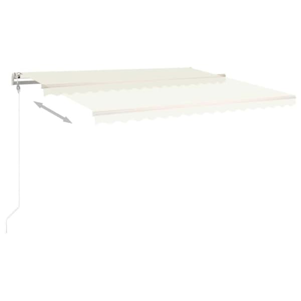Automatisk markis 450x300 cm gräddvit