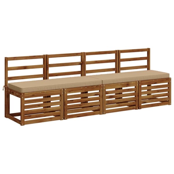 1-delad Bänk Kudde VUGHT 100% Polyester Sand 110 x 40 x 5 cm