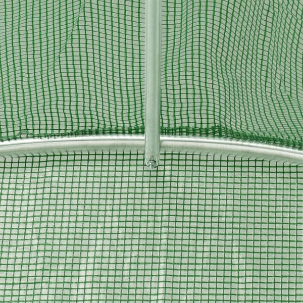 Växthus med stålram grön 90 m² 18x5x2,3 m