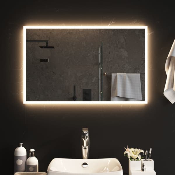 Badrumsspegel LED 80x50 cm