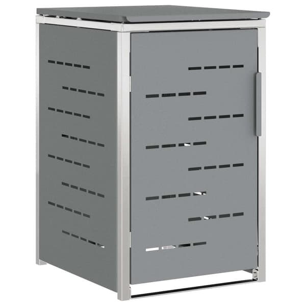 Sopcontainerförvar Grå 77,5 x 69 x 112,5 cm Rostfritt stål