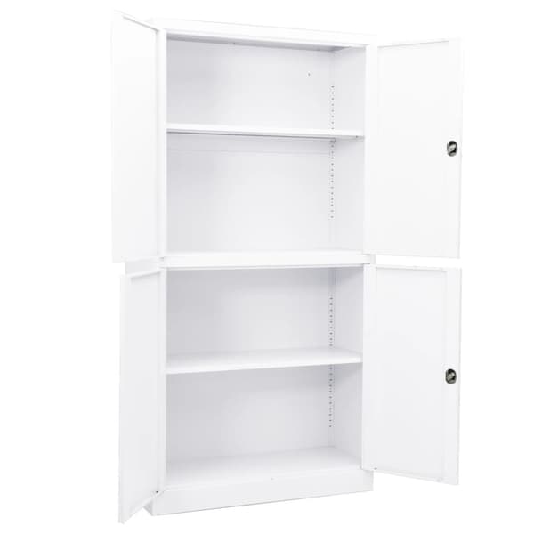 Dokumentskåp vit 90x40x180 cm stål