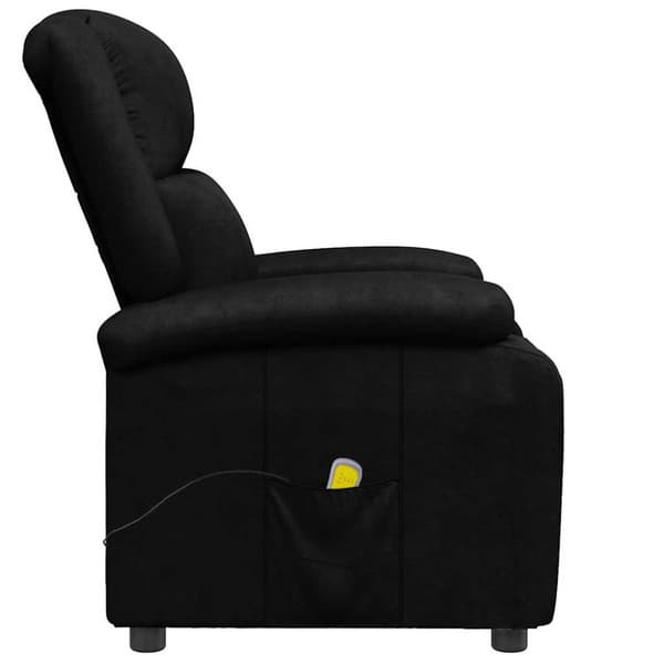 Massagefåtölj svart konstläder