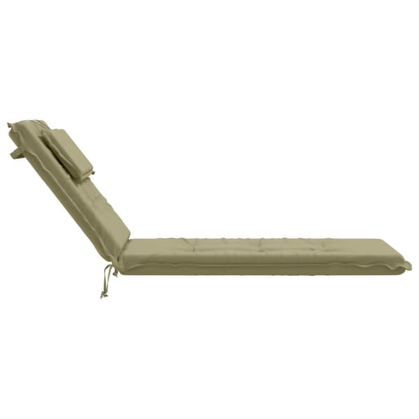 Solstol Kudde GEMERT 100% Polyester Ljusgrön 190 x 60 x 9 cm