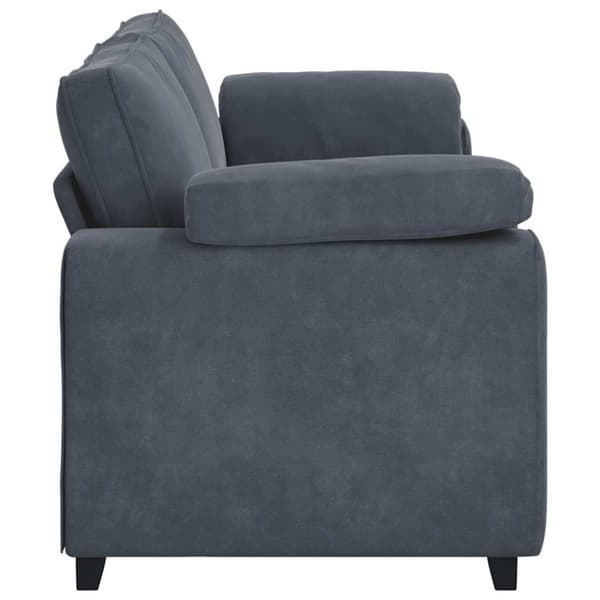 3-sitssoffa mörkgrå 220x77x82 cm sammet