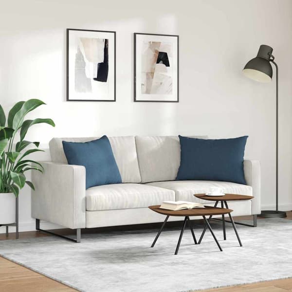Sofakuddar 2 pcs Blå 70 x 50 cm tyg