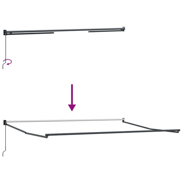 Utdragbar markis Flerfärgsdesign 400 × 300 cm
