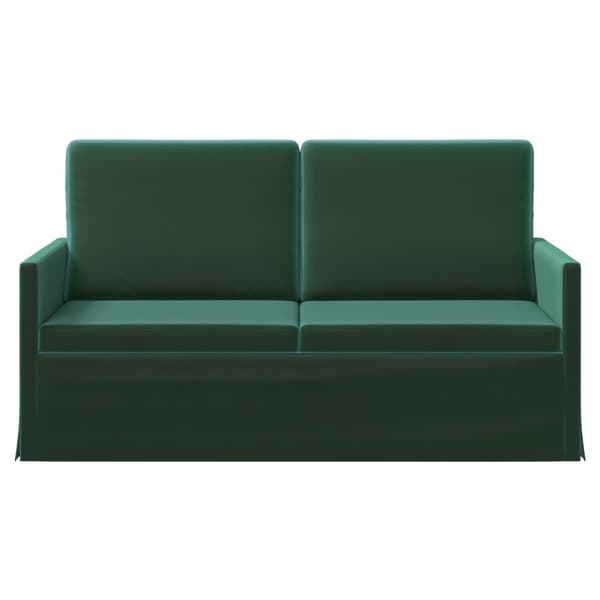 Soffa för 2 personer Mörkgrön 150 x 81 x 82 cm Sammet (V)