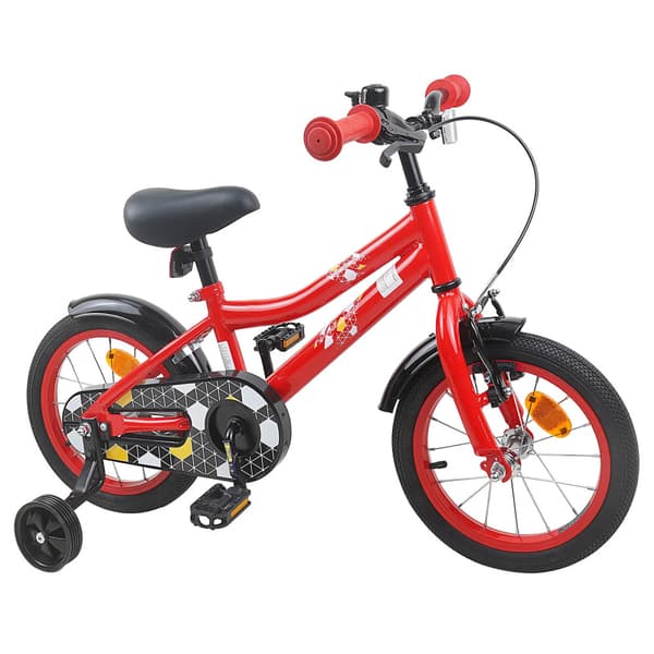 Barncykel 12 Tum för 2-4 åringar Röd